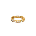 18K Gold Tennis Emerald Cut Ring