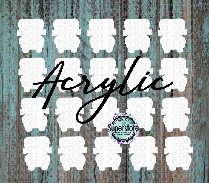 Acrylic Truck - 10 or 20 count  1.5 & 2 inch size - Sublimation Acrylic