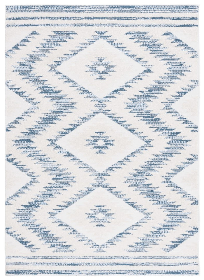 IVORY / BLUE / RECTANGLE / 4' X 6'