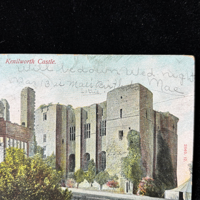 Antique Postcard 1900s Victorian Tea Tent Kenilworth Castle England