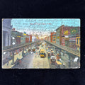 Antique Postcard 1907 NYC Bowery Trolley Horse Cart Manhattan Street Life