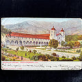 Antique Postcard 1908 Sacred Garden Monks Santa Barbara Mission CA