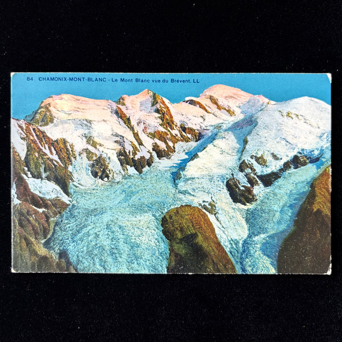 Antique Postcard 1910s Chamonix Mont Blanc Le Brevent French Alps Snow Mtns