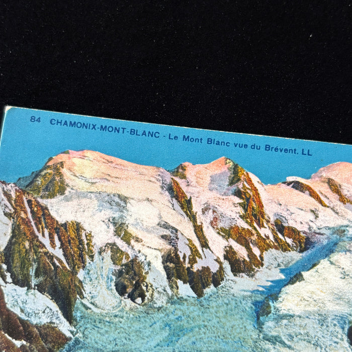Antique Postcard 1910s Chamonix Mont Blanc Le Brevent French Alps Snow Mtns