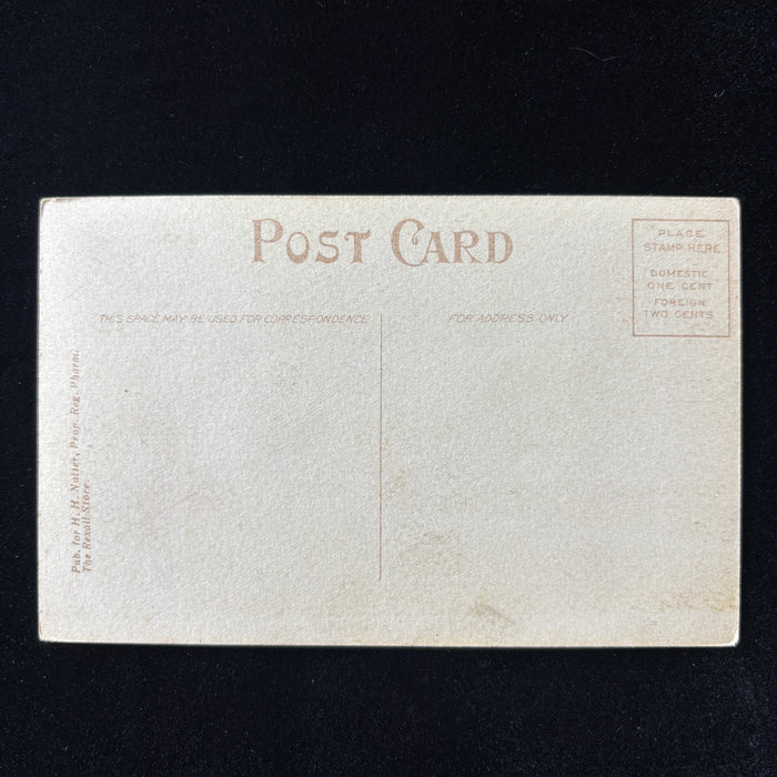 Antique Postcard 1910s Lost Vickery Blocks Pittsfield Maine Rexall Store Ruen Jewelry