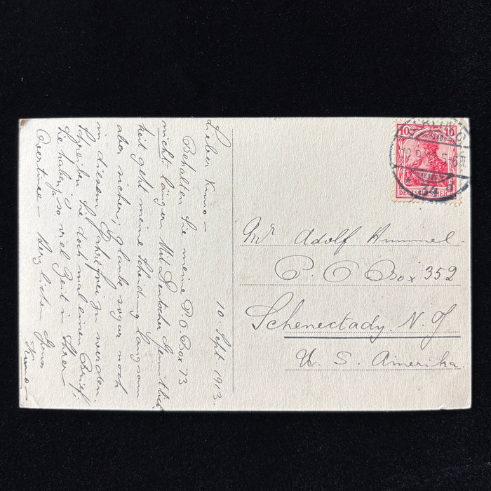 Antique Postcard 1913 Divorce Greeting Berlin Friedrichsbrucke Germania Stamp