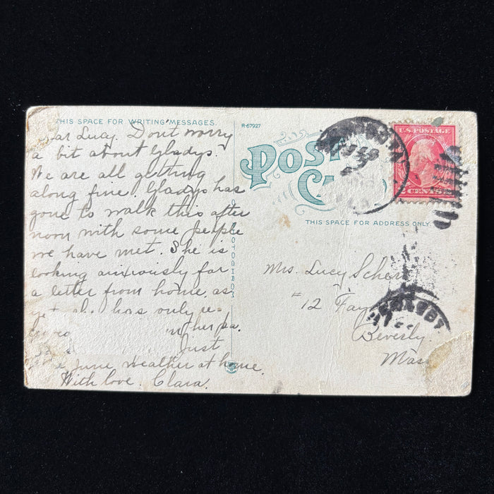Antique Postcard 1918 Mrs Potter Palmer Home Sarasota Florida Beverly Mass