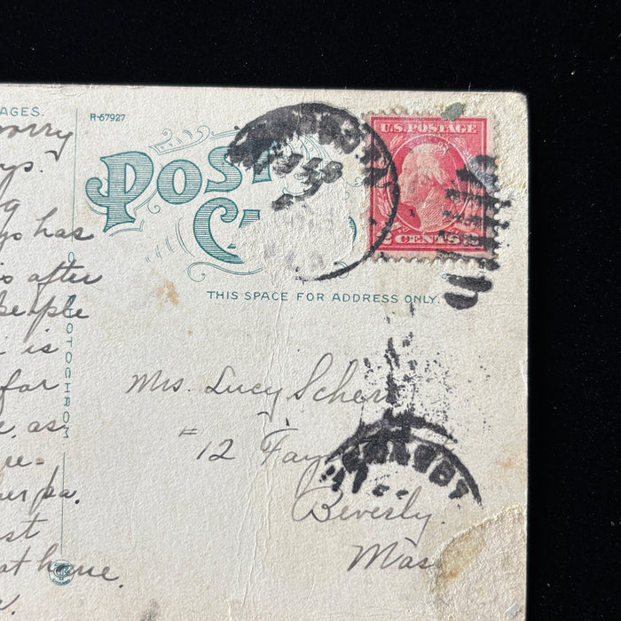 Antique Postcard 1918 Mrs Potter Palmer Home Sarasota Florida Beverly Mass