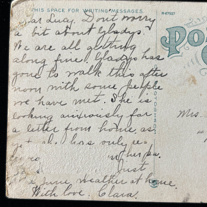Antique Postcard 1918 Mrs Potter Palmer Home Sarasota Florida Beverly Mass