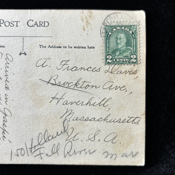 Antique Postcard 1920s "Wildest Dreams" Gaspe Harbour Canada