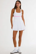 antonia dress- hibiscus cove white