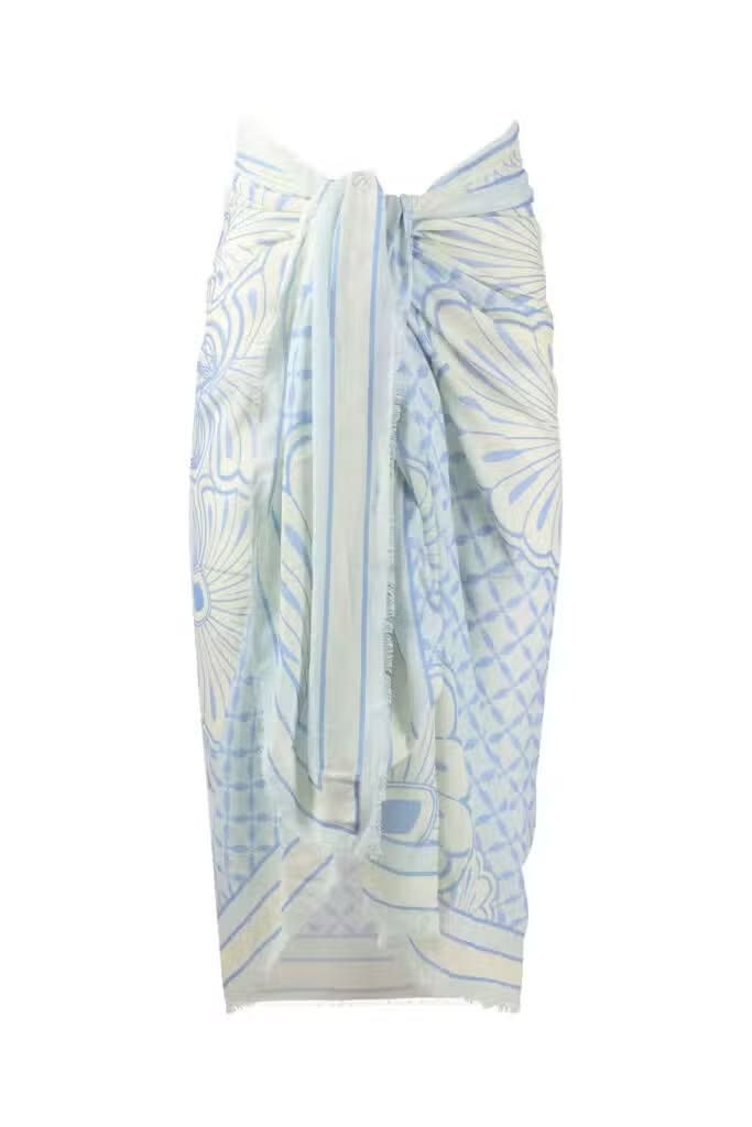 Aqua Shell Pareo - Aqua Shell Print