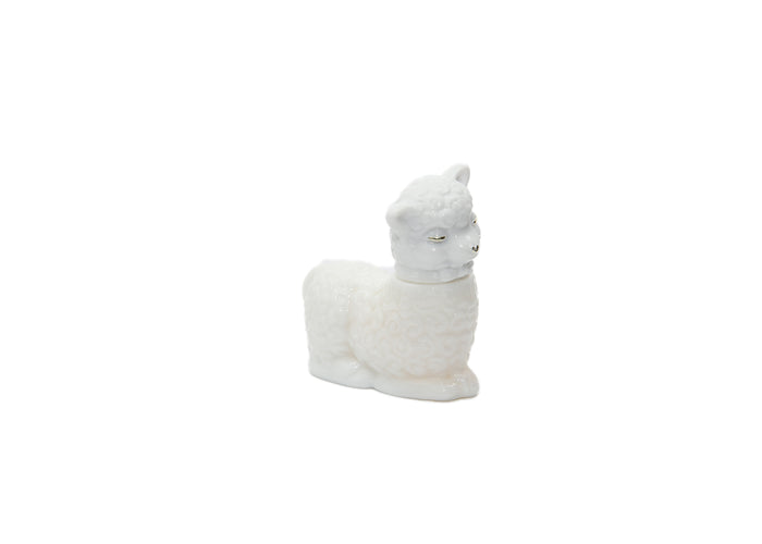 Avon-Milk Glass Lamb Decanter