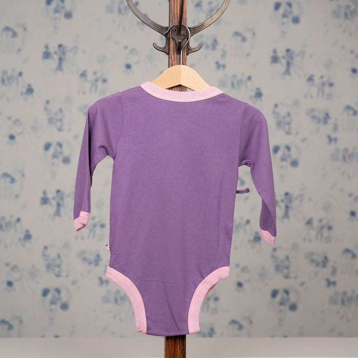 Purple Baby Onesie With Pink Trim