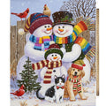 BACKYARD SNOW FAMILY PANEL