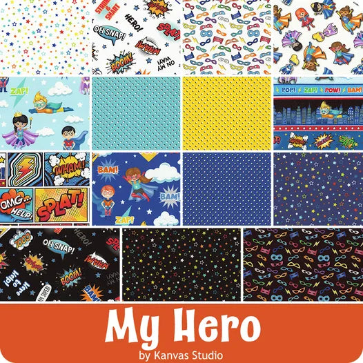 BENARTEX FABRICS MY HERO MY HERO FQ BUNDLE 18 PC