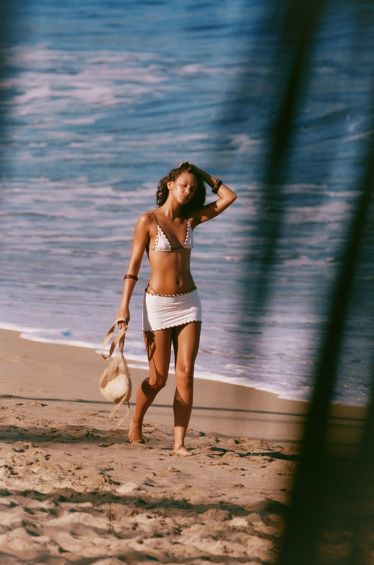 Bliss Mini Skirt - Ivory Tiger