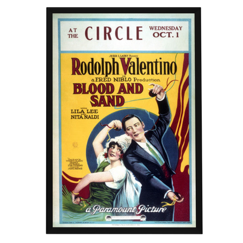"Blood and Sand" (1922) Framed Movie Poster