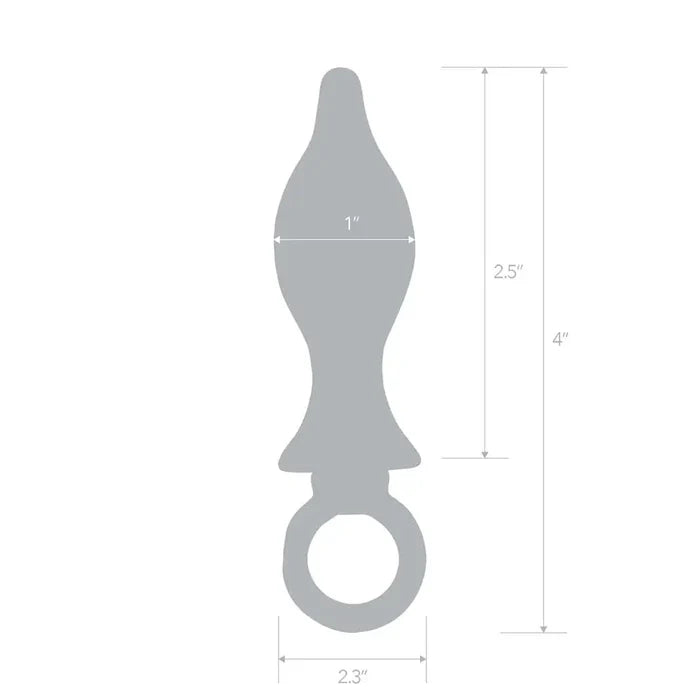 2.5" Stainless Steel Metal Tapered Butt Plug With Loop - Rolik®