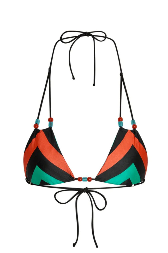 Bongo Micro Triangle Bikini Top - chevron