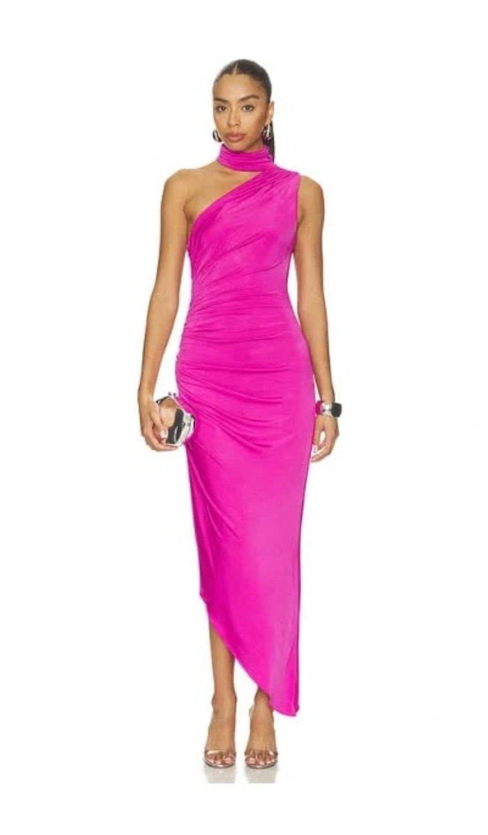 Brooke Dress - Dark Hot Pink