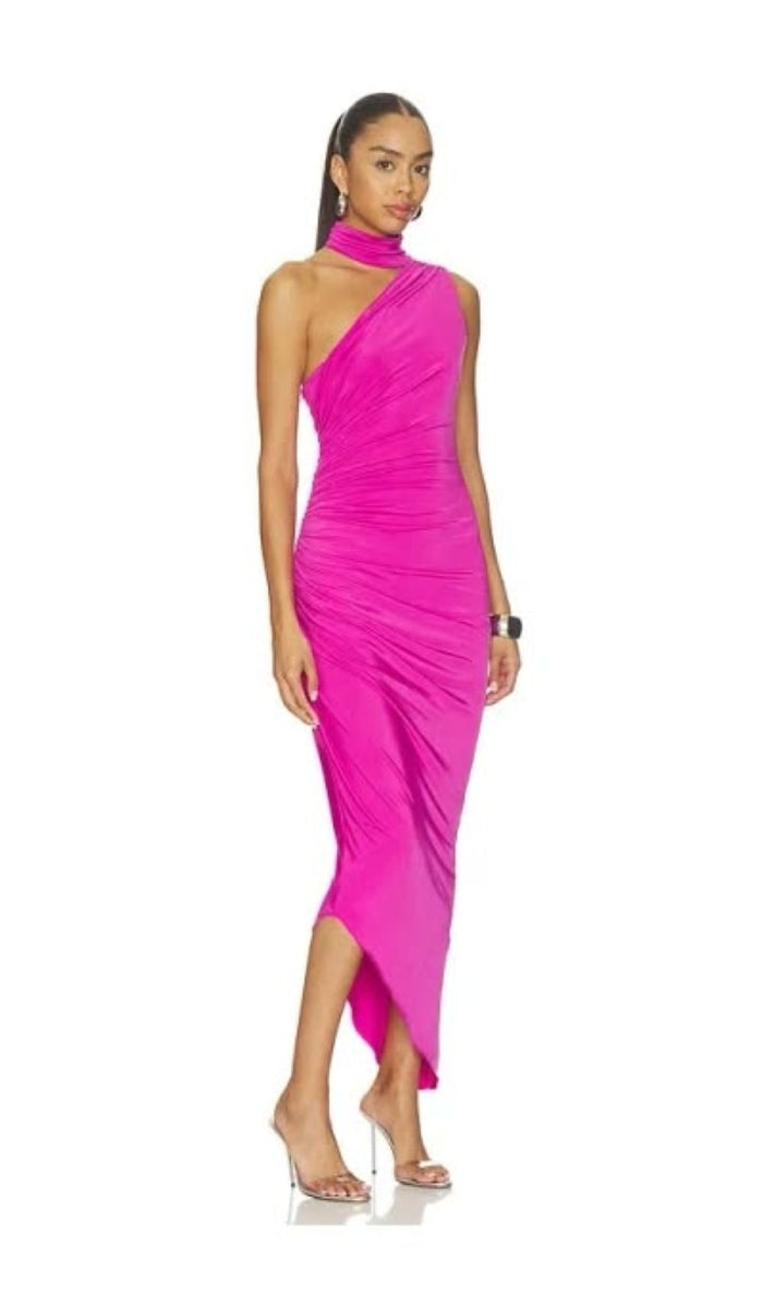Brooke Dress - Dark Hot Pink
