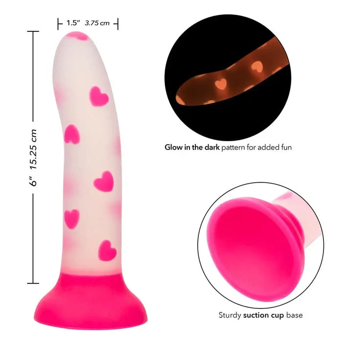 Glow Stick Heart Silicone Dildo - Rolik®