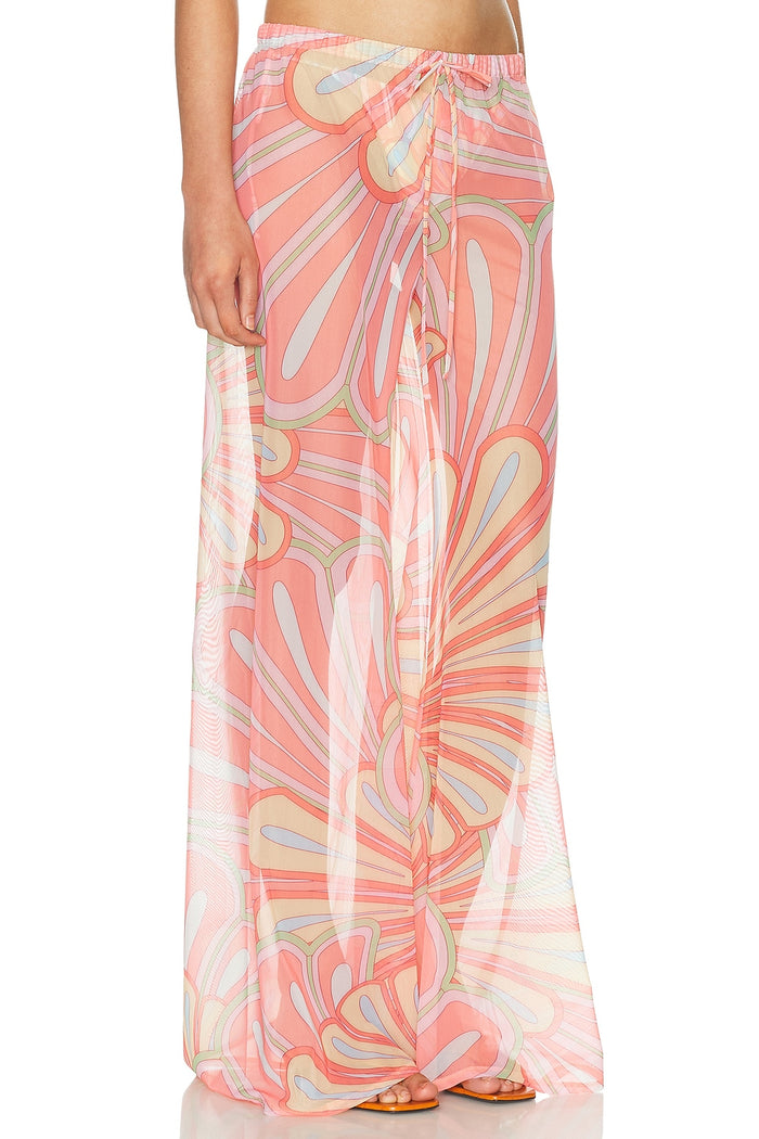 Calia Mesh Pants - Pink Flower Printed