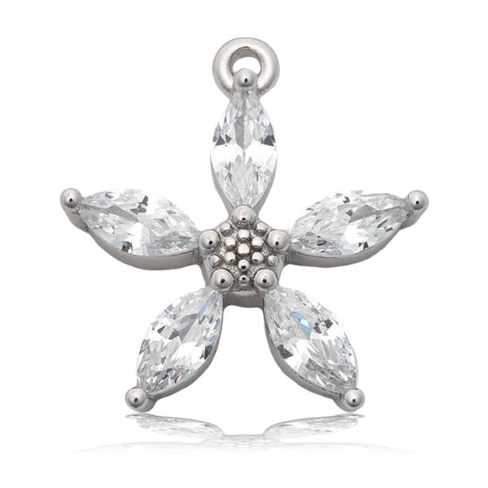 Celestine Gemstone Bracelet with Renewal Sterling Silver Charm
