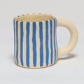 Blue Striped Ceramic Striped Mug