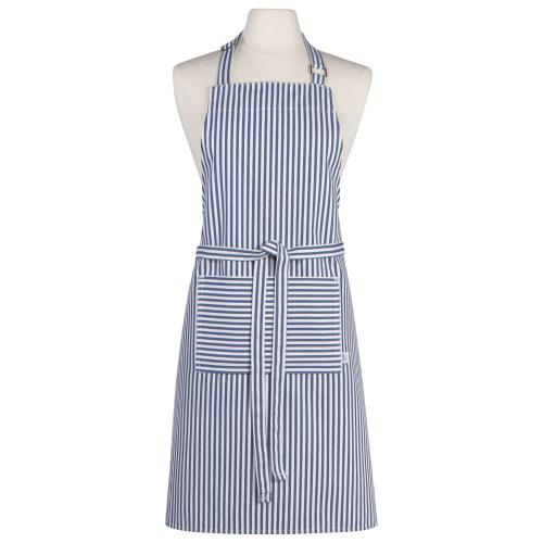 Chef's Apron, Royal Blue Narrow Stripe