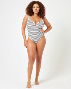 CoCo One Piece by LS in Sail Along Stripe - Sunset Park Resort