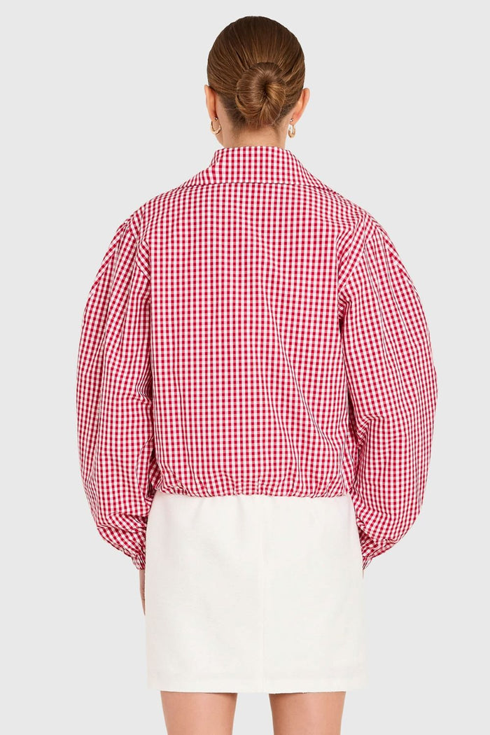 Como Bomber Jacket - Ivory Red