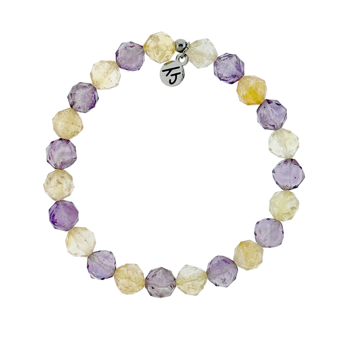 Defining Bracelet- Body and Soul Bracelet with Amethyst Citrine Gemstones