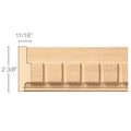 Dentil (Repeats 1), 2 3/8''w x 11/16''d x 8' length, Resin is priced per 8' length Carved Mouldings White River Hardwoods Maple