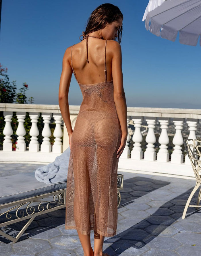 DUDLEY MAXI DRESS - NUDE