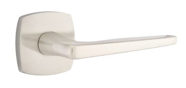 Emtek Hermes Lever with Urban Modern Rosette in Satin Nickel