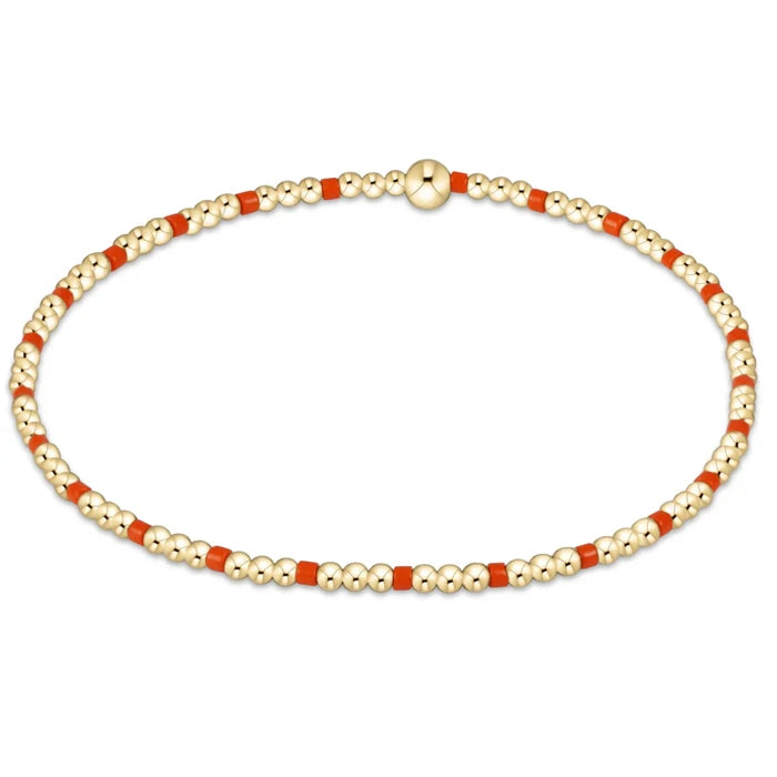 enewton Gameday Hope Sincerity 2mm Bracelet -Bright Orange
