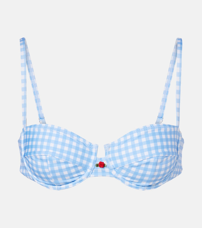 Esme Top - Light Blue Gingham