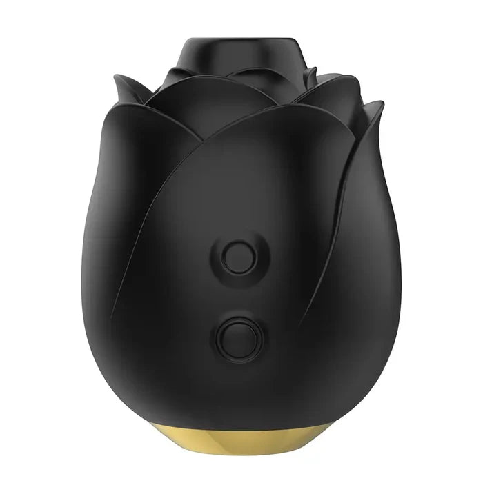 Fifty Shades Hearts & Flowers Rose Clitoral Suction Stimulator - Black - Vibrator