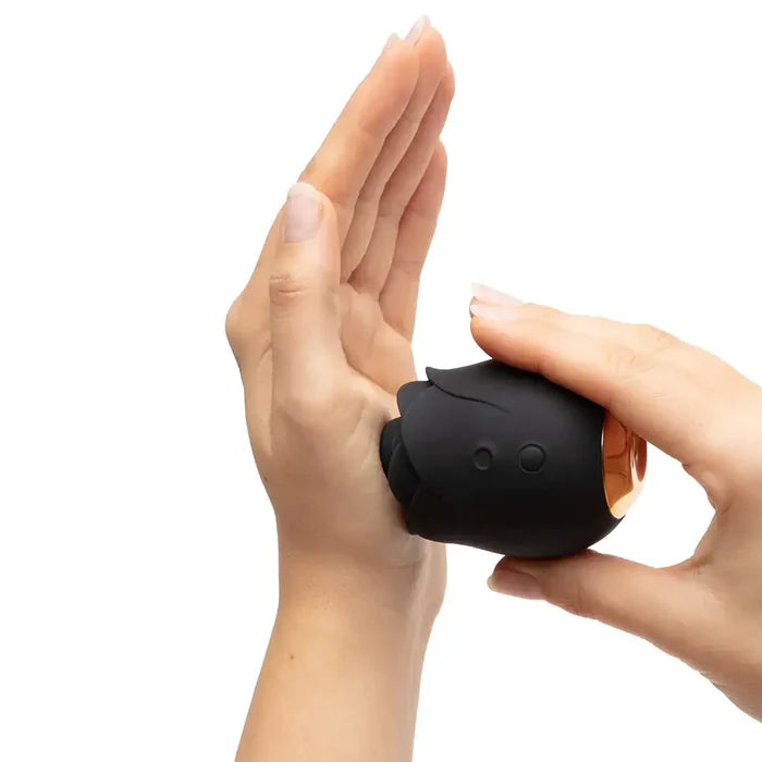Fifty Shades Hearts & Flowers Rose Clitoral Suction Stimulator - Black - Vibrator