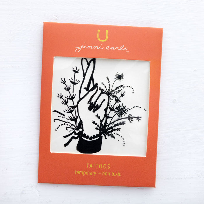 Fingers Crossed Temporary Tattoo