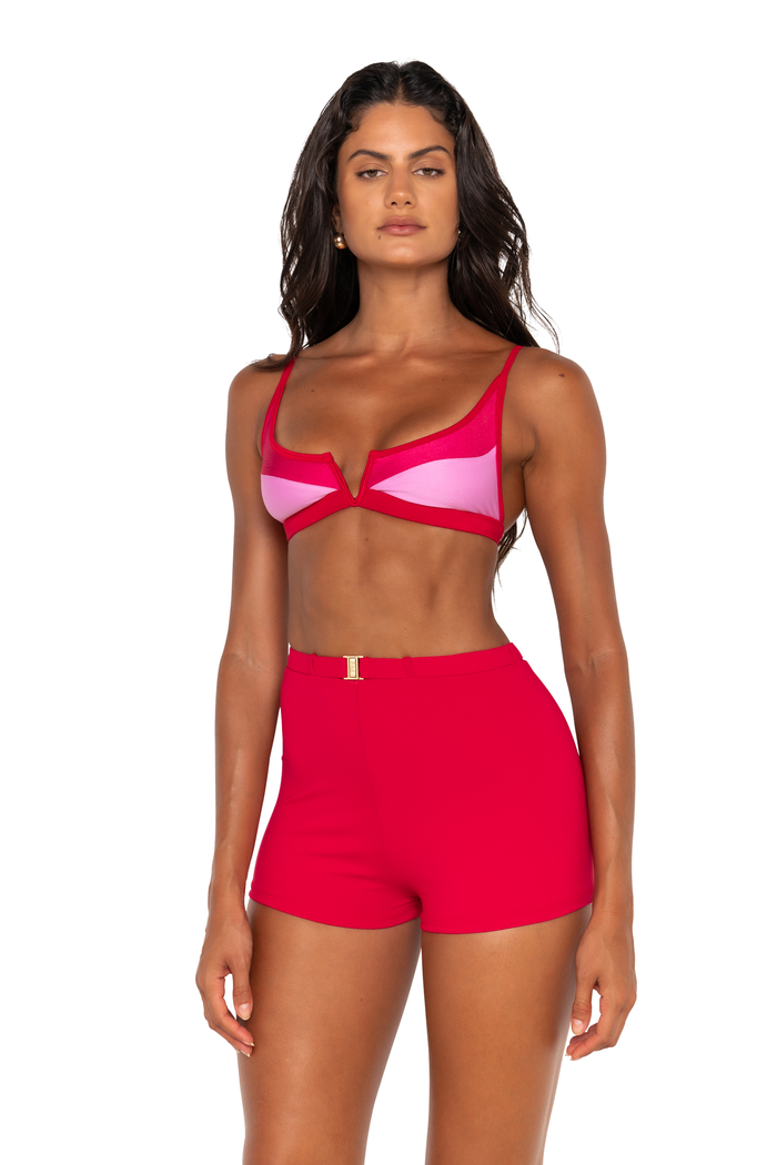 Gia Shorts - Strawberry Rib