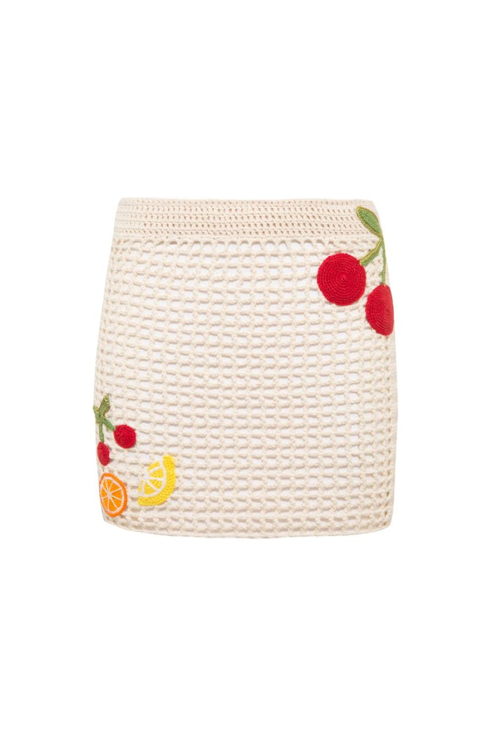 Gina Hand-Crochet Mini Skirt - IVORY