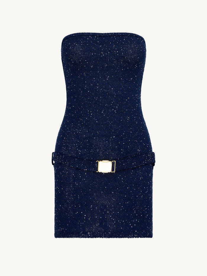 GISELE MINI DRESS - NAVY SEQUIN