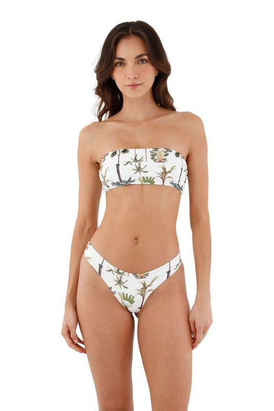Malai Cast Bandeau by GreenWood in palm print - Sunset Park Resort