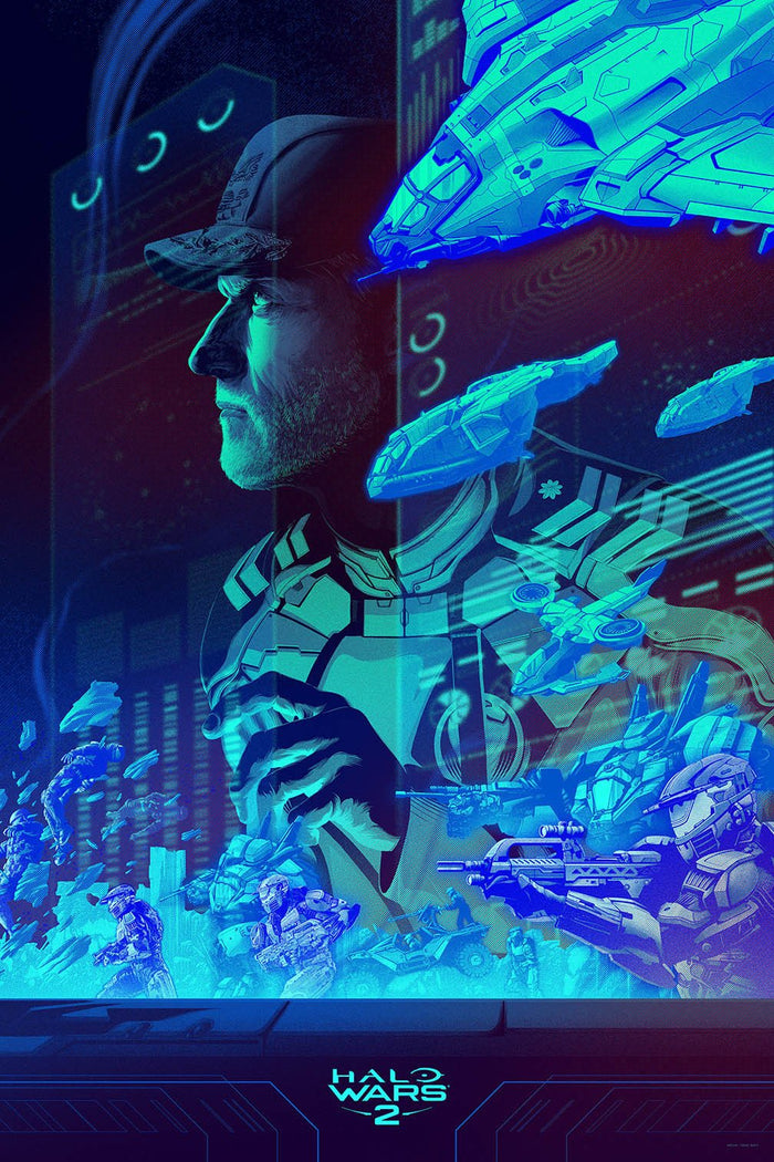 Halo Wars 2 (Cutter Variant) by Kevin Tong, 24" x 36" Screen Print