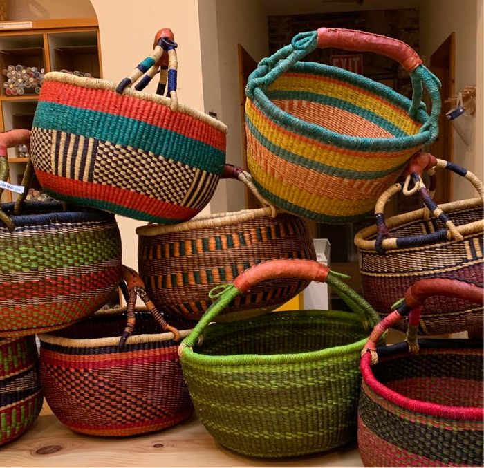 Handwoven African Bolga Basket, Large