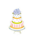 Happy Happy Cake Folded Note Card - NC206