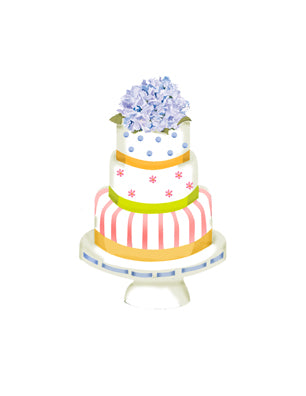 Happy Happy Cake Folded Note Card - NC206